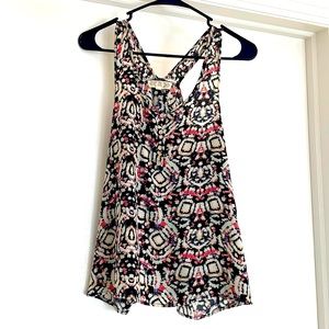 Pink Rose Tank Top Size Small